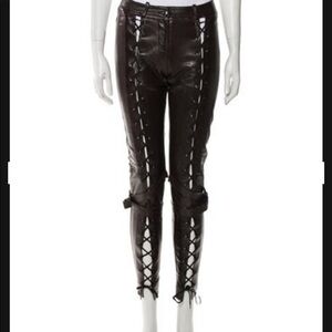 Christian Dior Vintage Lambskin Skinny Pants